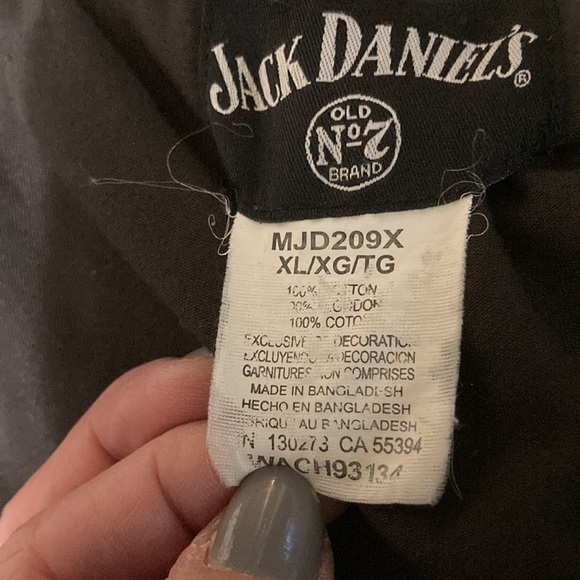 Wrangler black Jack Daniels button up shirt size XL/ XG/TG . - Picture 8 of 9
